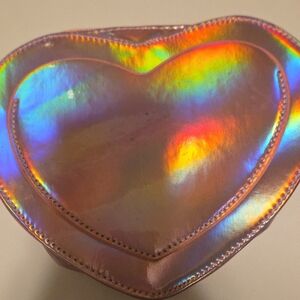 Holographic Heart-Shaped Bag